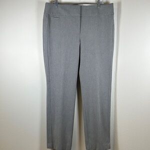 LOFT Ann Taylor Julie Straight Leg Dress Pants Gray Career Work Office Size 14